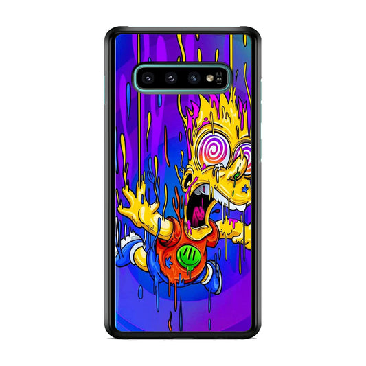 Simpson Melting In The Hallway Time Samsung Galaxy S10 Plus Case