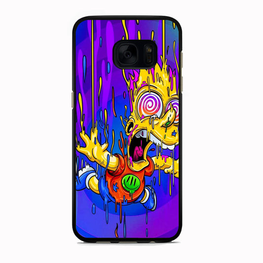 Simpson Melting In The Hallway Time Samsung Galaxy S7 Edge Case