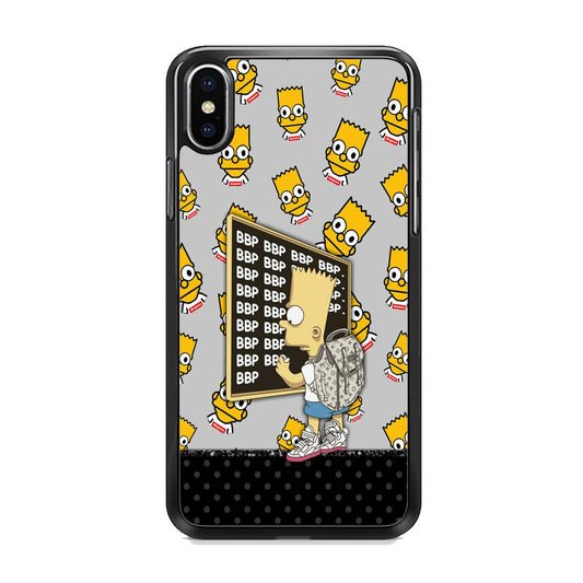 Simpson Write On The Black Board iPhone Xs Case