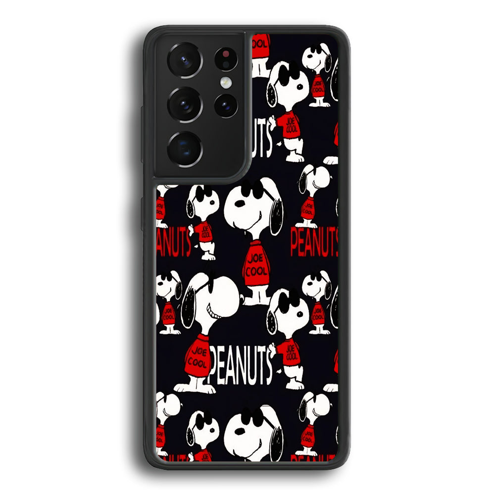 Snoopy Cool Peanuts Sweater Samsung Galaxy S21 Ultra Case - Ezzystore