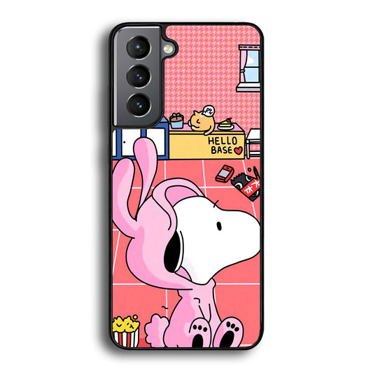 Snoopy Home Sweet Home Samsung Galaxy S21 Plus Case