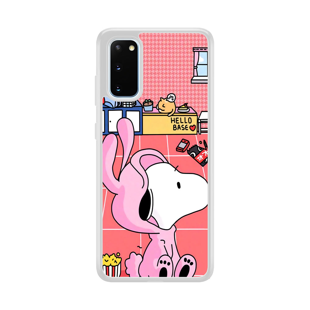 Snoopy Home Sweet Home Samsung Galaxy S20 Case