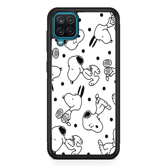 Snoopy In White Samsung Galaxy A12 Case