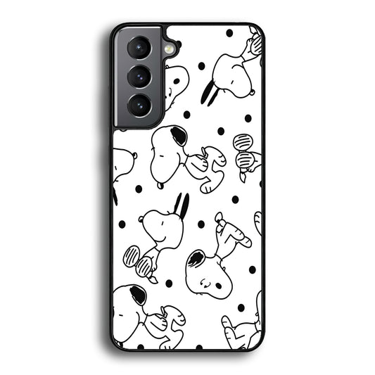 Snoopy In White Samsung Galaxy S21 Case