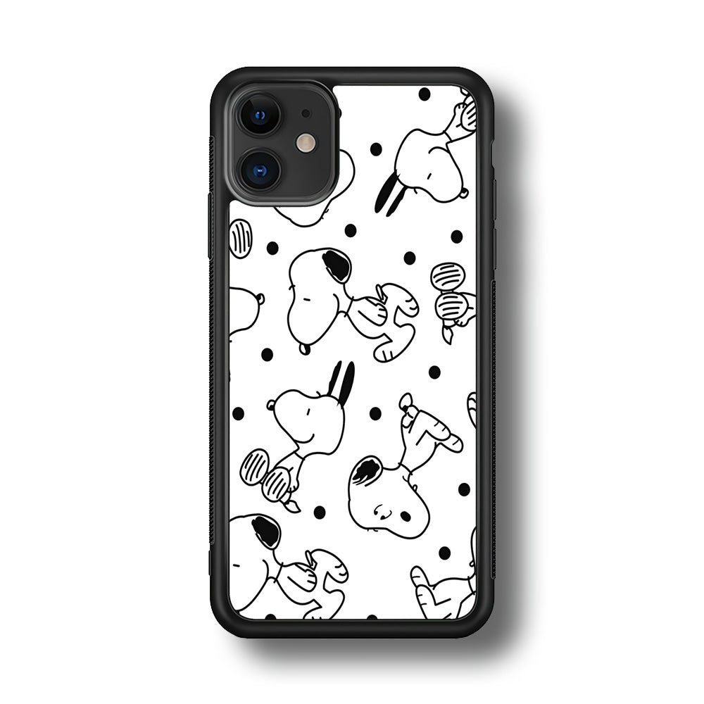 Snoopy In White iPhone 11 Case