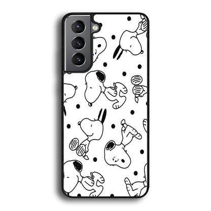 Snoopy In White Samsung Galaxy S21 Plus Case