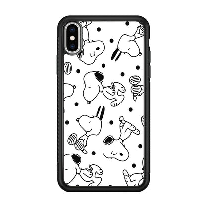Snoopy In White iPhone XS Case
