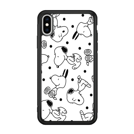 Snoopy In White iPhone XS Case