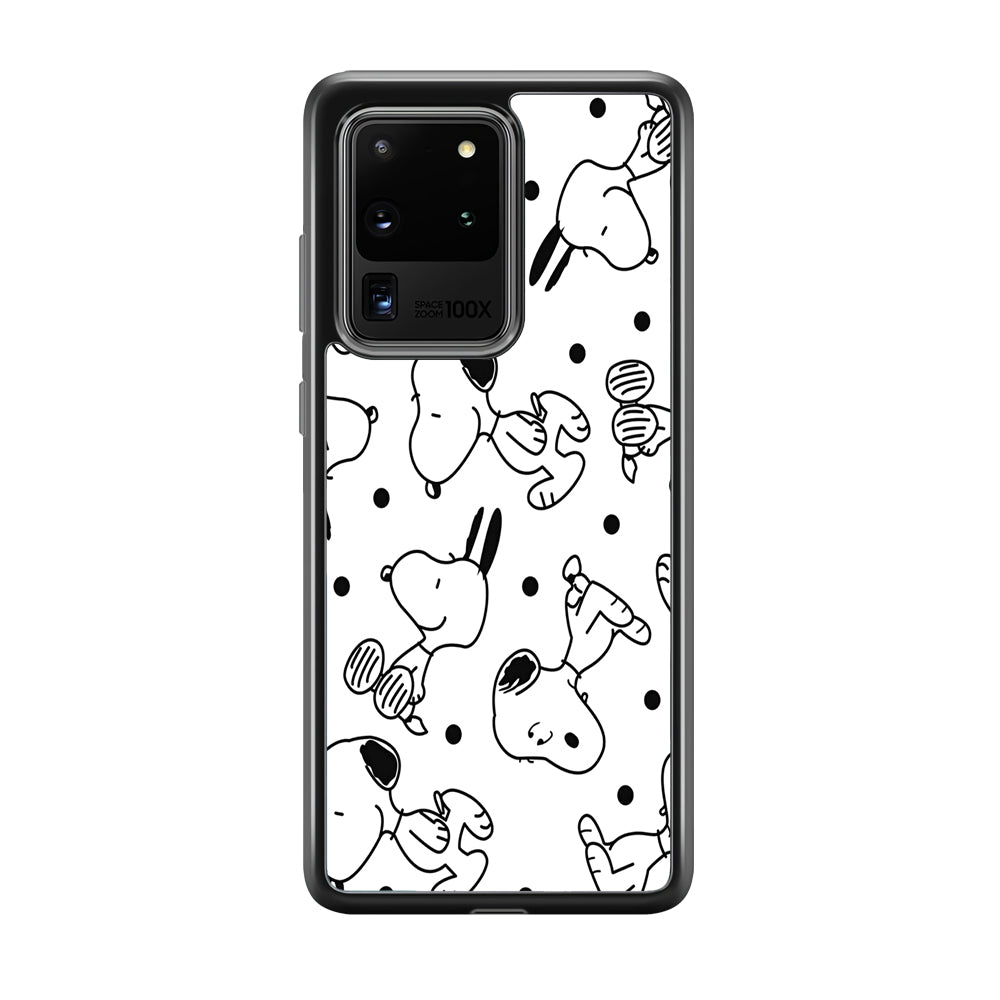 Snoopy In White Samsung Galaxy S20 Ultra Case