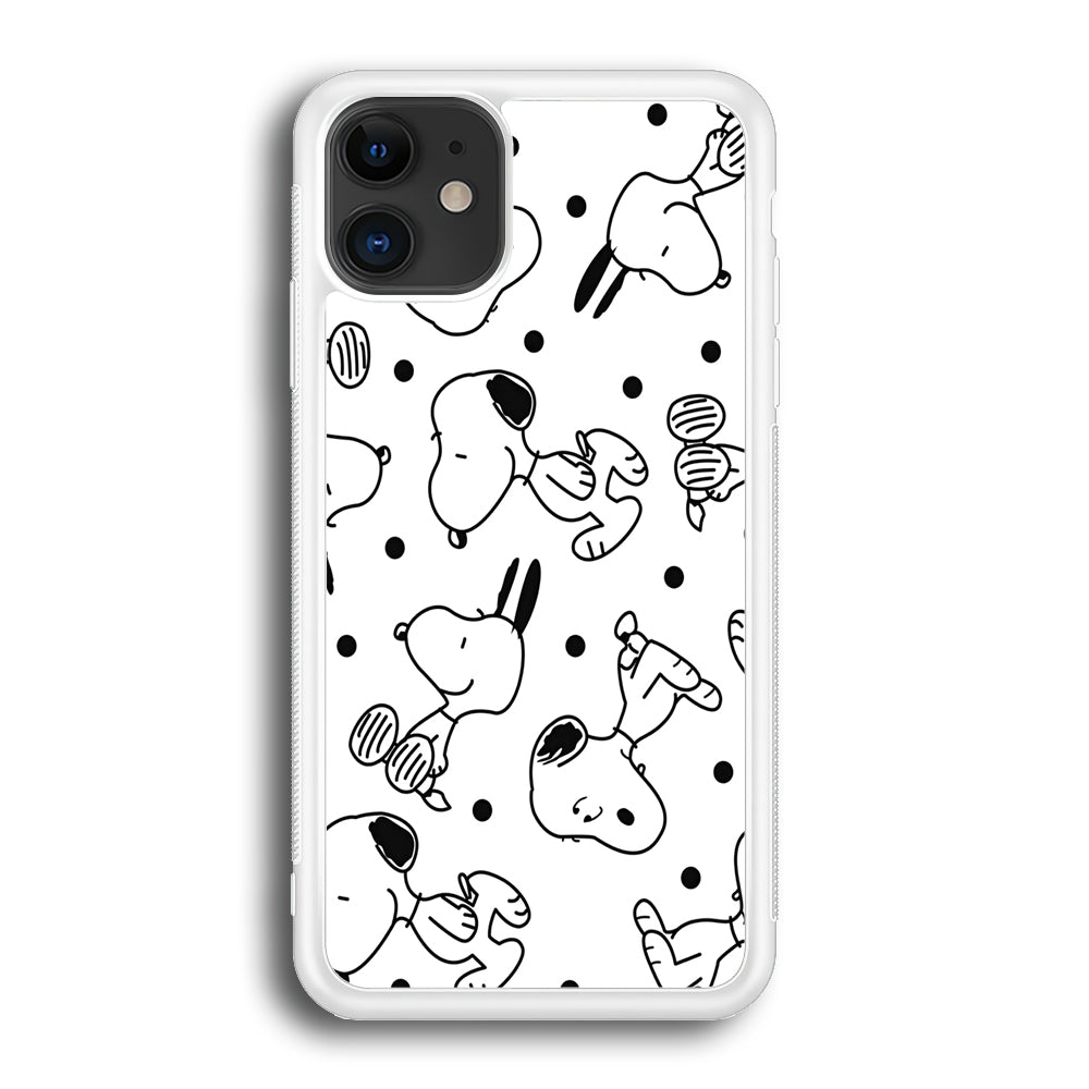 Snoopy In White iPhone 12 Case