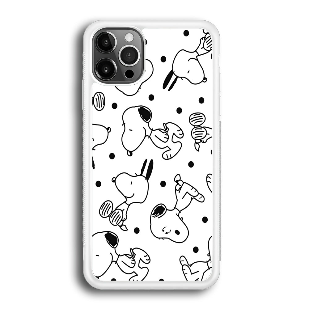 Snoopy In White iPhone 12 Pro Case