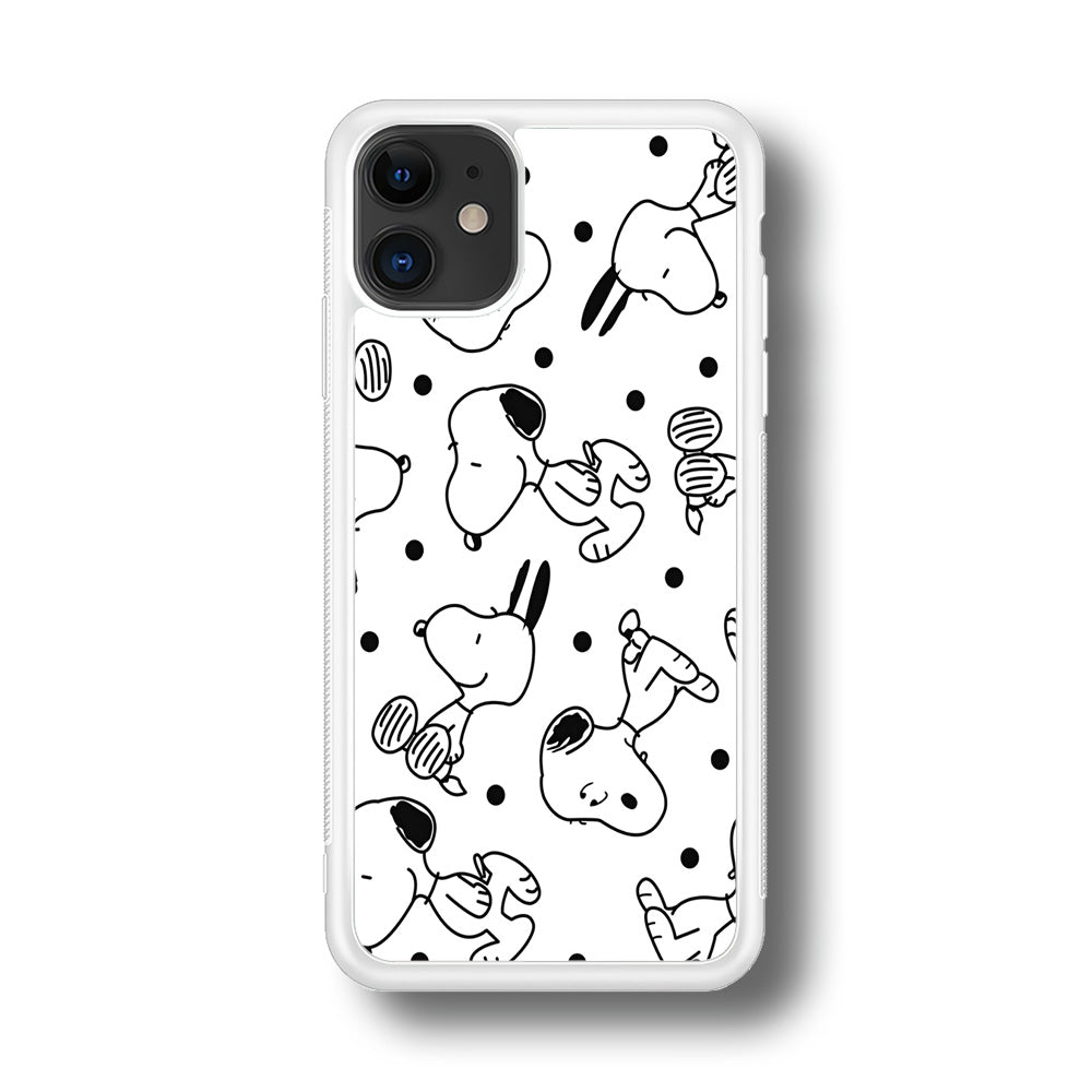 Snoopy In White iPhone 11 Case