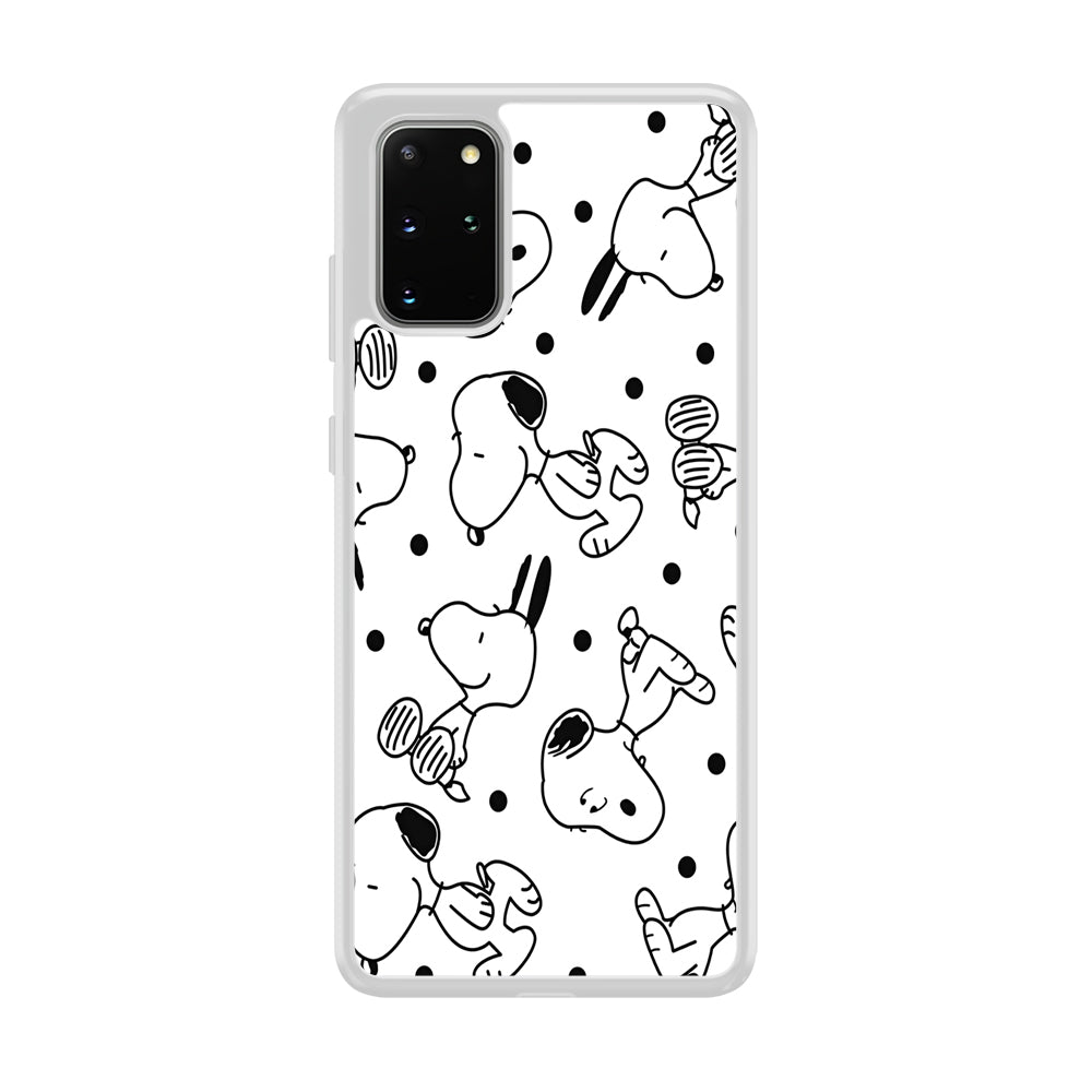 Snoopy In White Samsung Galaxy S20 Plus Case