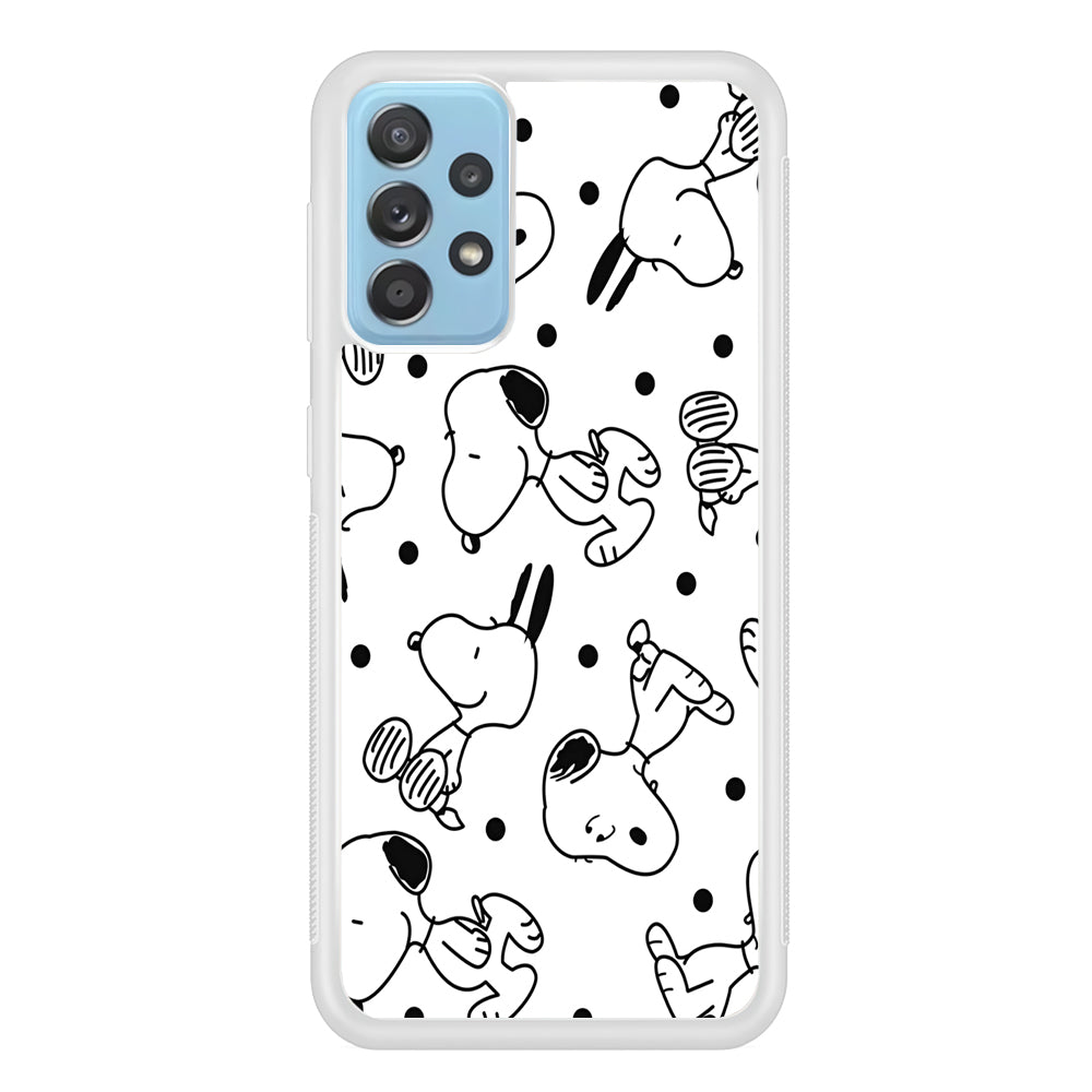 Snoopy In White Samsung Galaxy A52 Case