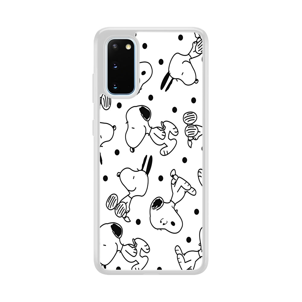 Snoopy In White Samsung Galaxy S20 Case