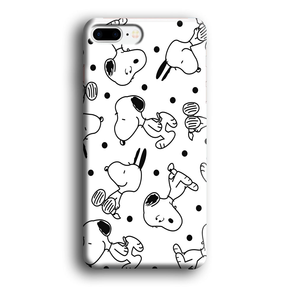 Snoopy In White iPhone 8 Plus Case