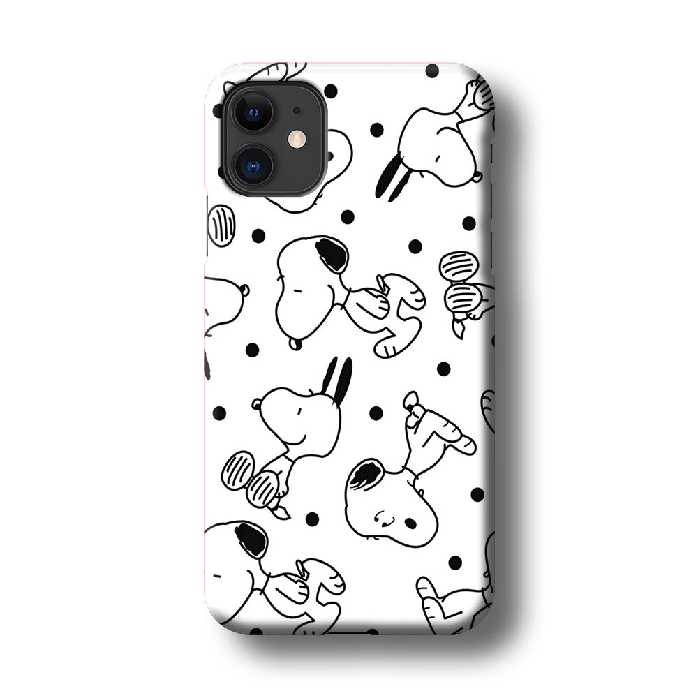 Snoopy In White iPhone 11 Case