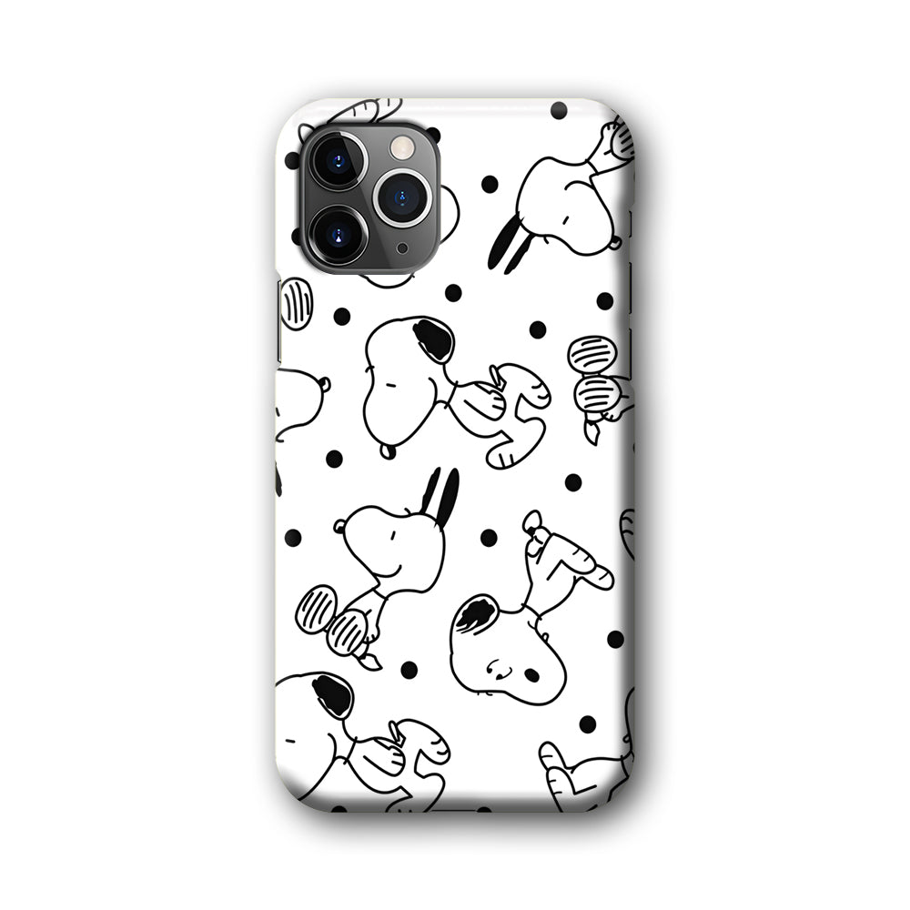 Snoopy In White iPhone 11 Pro Case