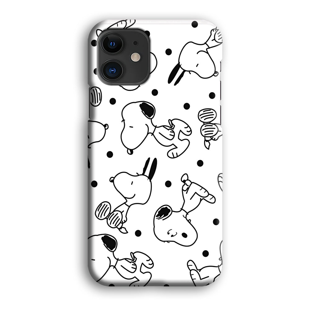 Snoopy In White iPhone 12 Case