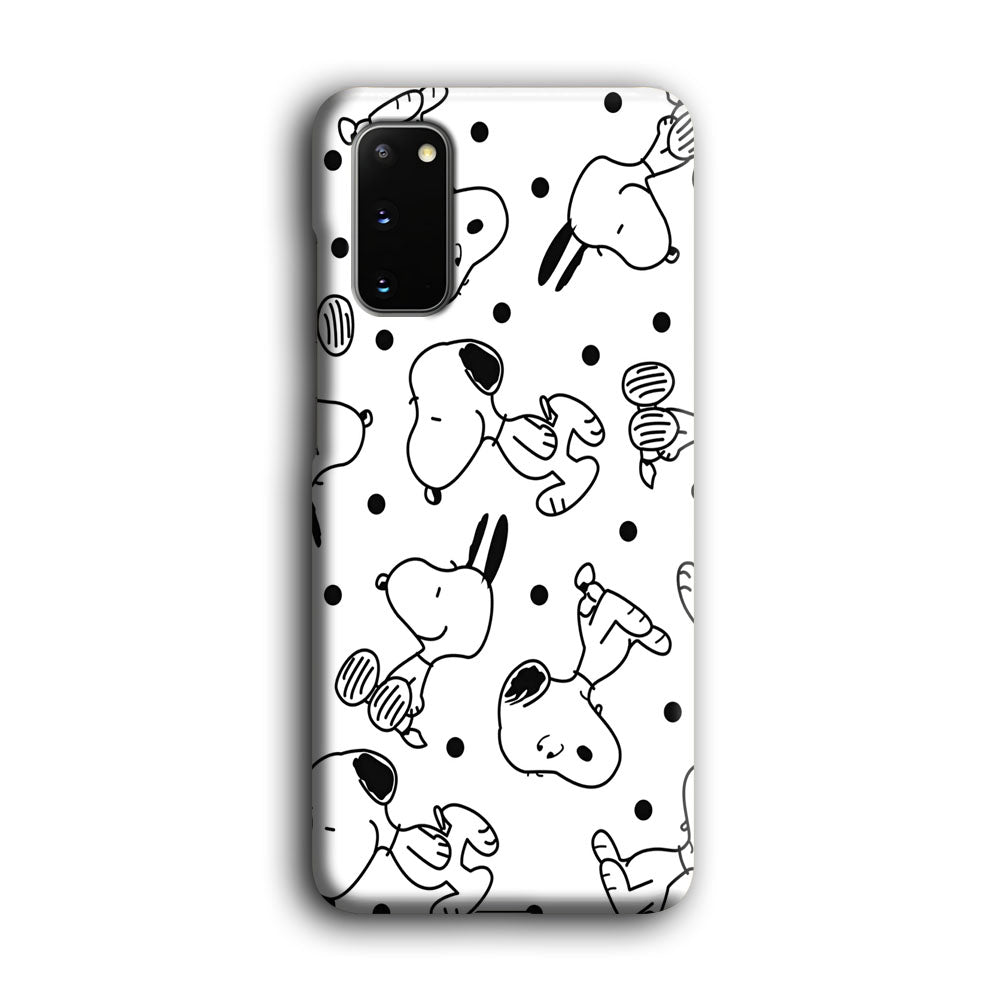 Snoopy In White Samsung Galaxy S20 Case