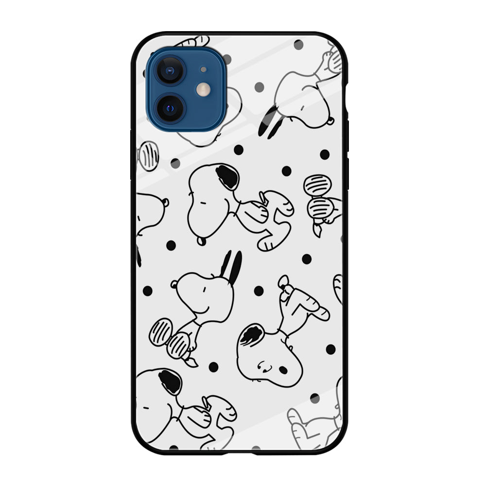 Snoopy In White iPhone 12 Case