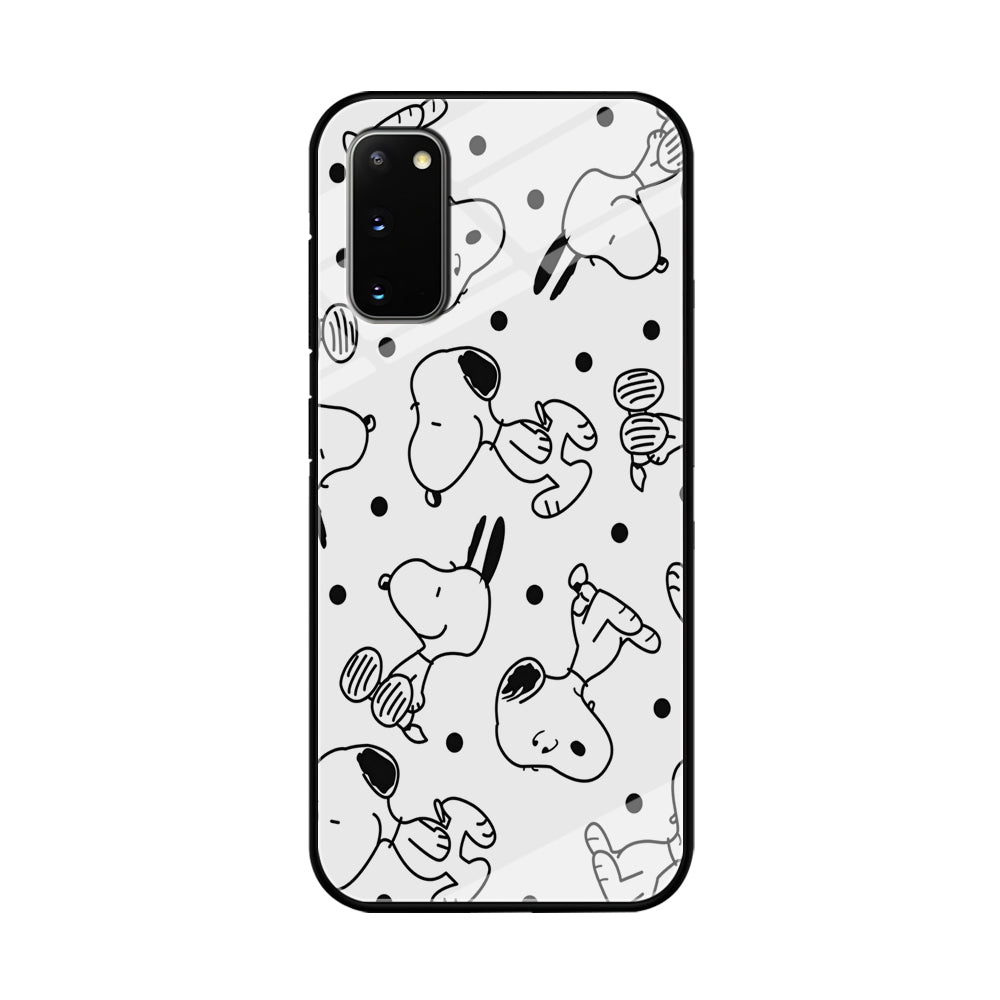 Snoopy In White Samsung Galaxy S20 Case