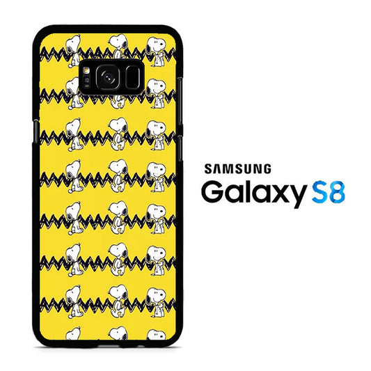 Snoopy Chevron Yellow Samsung Galaxy S8 Case