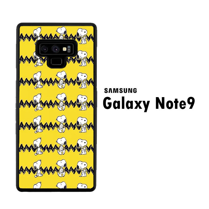 Snoopy Chevron Yellow Samsung Galaxy Note 9 Case