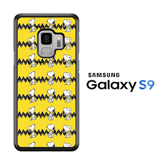 Snoopy Chevron Yellow Samsung Galaxy S9 Case