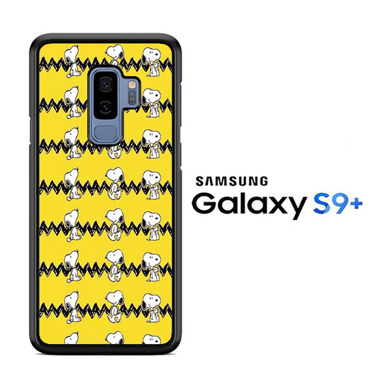 Snoopy Chevron Yellow Samsung Galaxy S9 Plus Case
