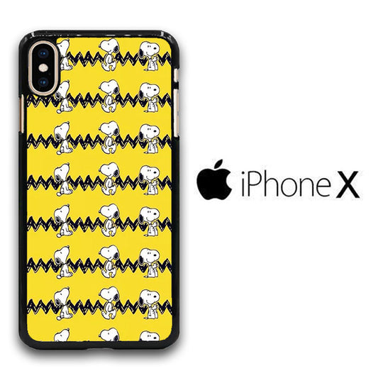 Snoopy Chevron Yellow iPhone X Case