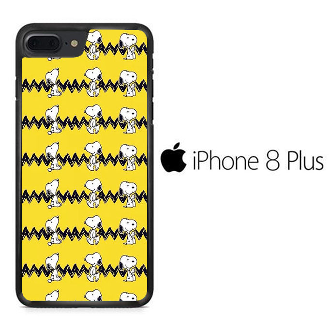 Snoopy Chevron Yellow iPhone 8 Plus Case