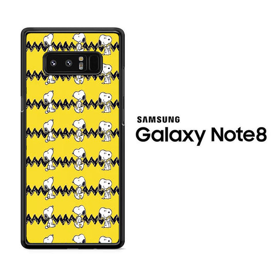 Snoopy Chevron Yellow Samsung Galaxy Note 8 Case