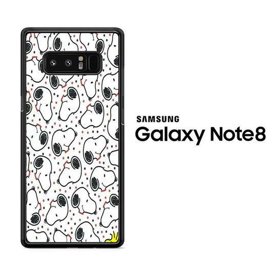 Snoopy Head Polkadot Samsung Galaxy Note 8 Case