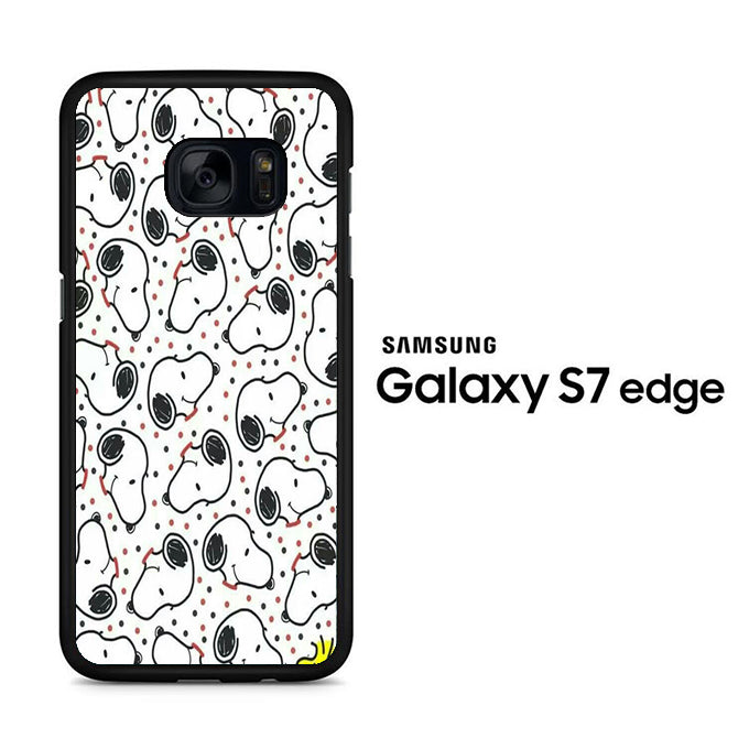 Snoopy Head Polkadot Samsung Galaxy S7 Edge Case