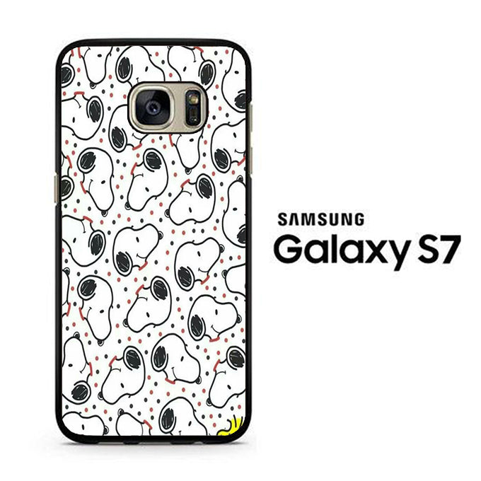 Snoopy Head Polkadot Samsung Galaxy S7 Case