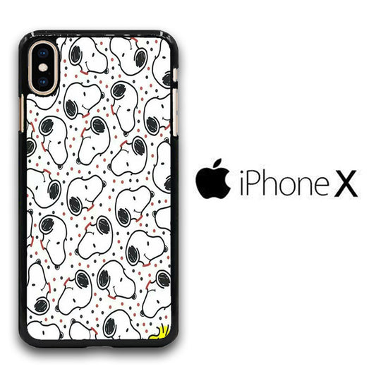 Snoopy Head Polkadot iPhone X Case