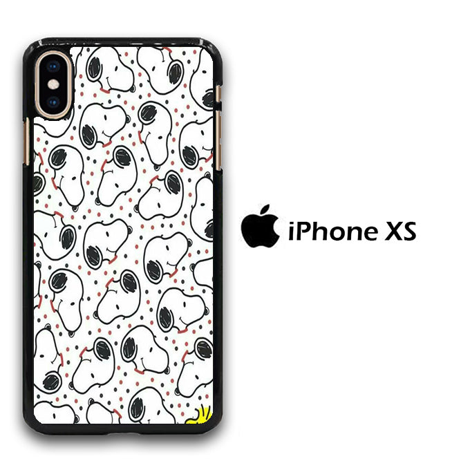 Snoopy Head Polkadot iPhone Xs Case