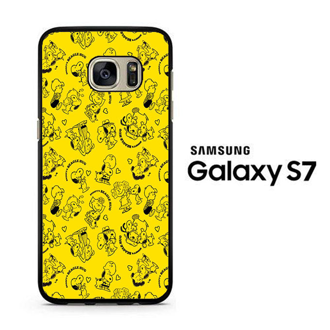 Snoopy Hug Yellow Samsung Galaxy S7 Case