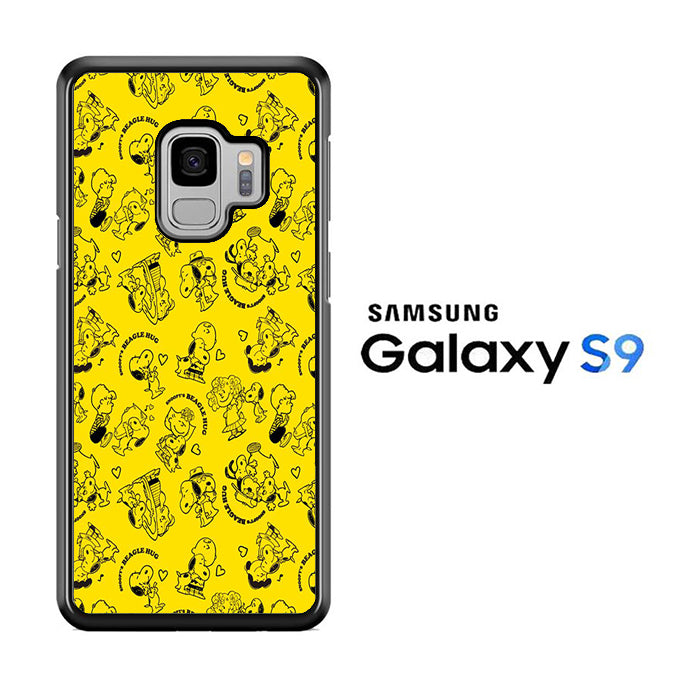 Snoopy Hug Yellow Samsung Galaxy S9 Case