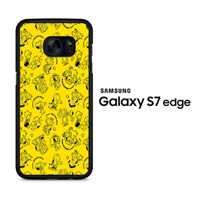 Snoopy Hug Yellow Samsung Galaxy S7 Edge Case