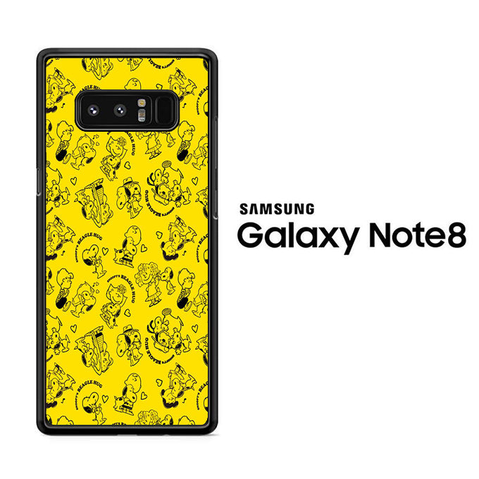 Snoopy Hug Yellow Samsung Galaxy Note 8 Case