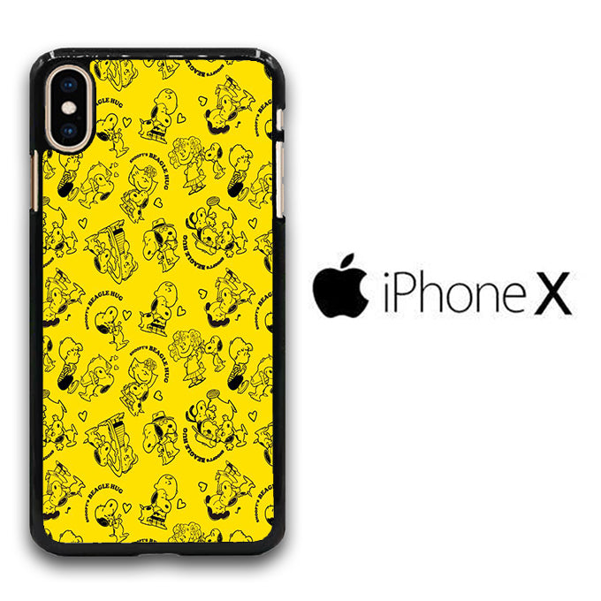 Snoopy Hug Yellow iPhone X Case