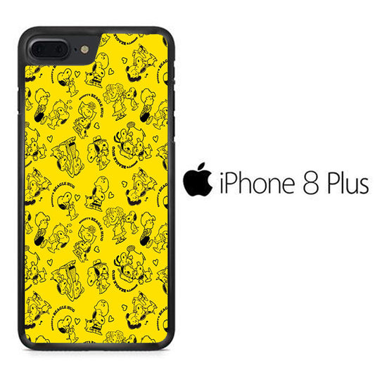 Snoopy Hug Yellow iPhone 8 Plus Case