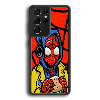 Spiderman Burger Lunch Samsung Galaxy S21 Ultra Case