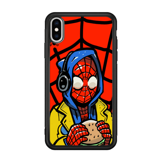 Spiderman Burger Lunch iPhone XS Case
