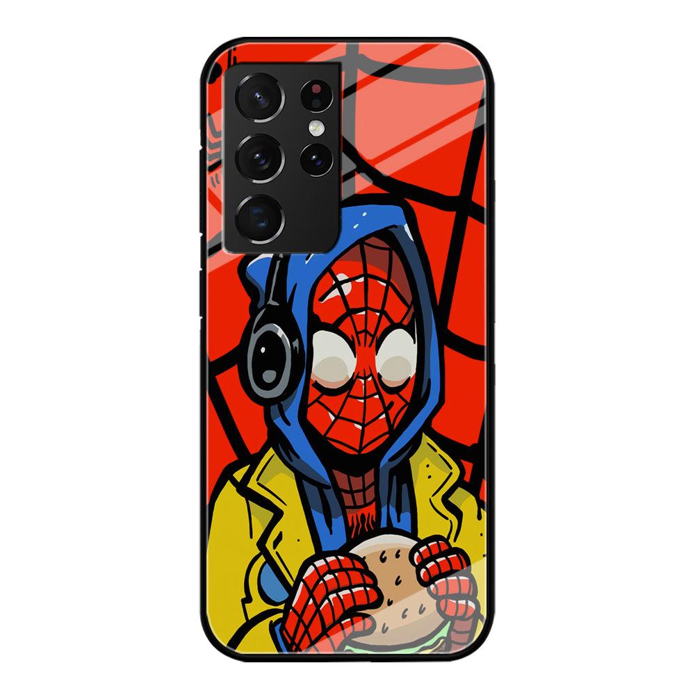 Spiderman Burger Lunch Samsung Galaxy S21 Ultra Case