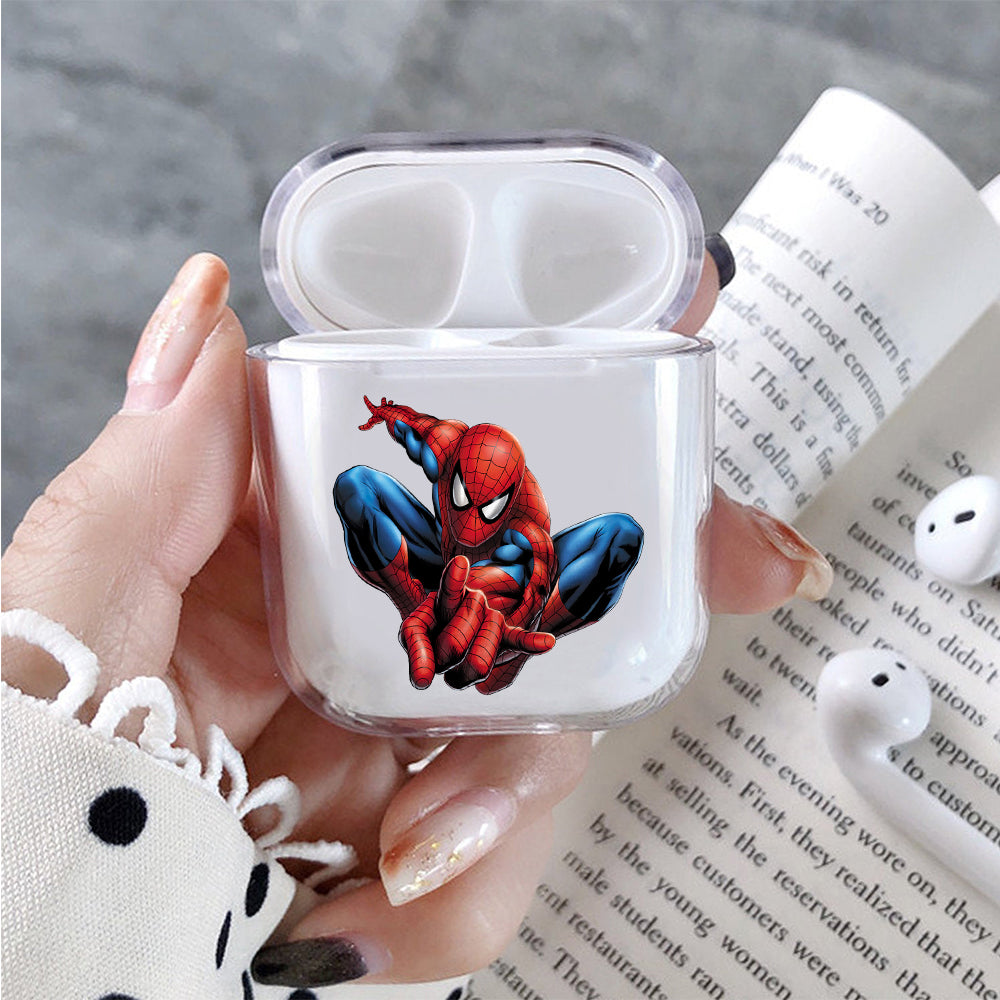 Spiderman Jump Protective Clear Case Cover For Apple Airpods