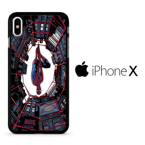 Spiderman Net Under Building iPhone X Case