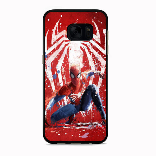 Spiderman Red Paint Art Samsung Galaxy S7 Edge Case